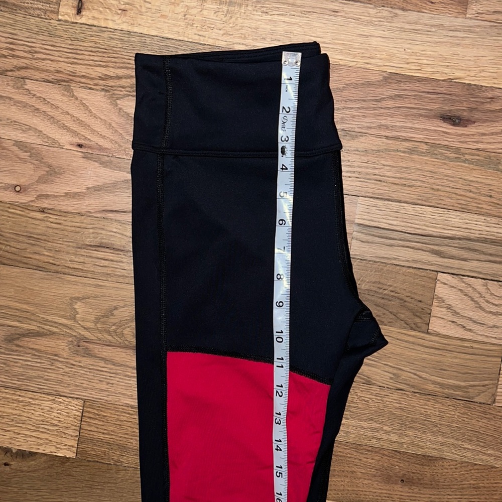 Alala Patchwork Tight - Size Small- Black/Crimson - image 8